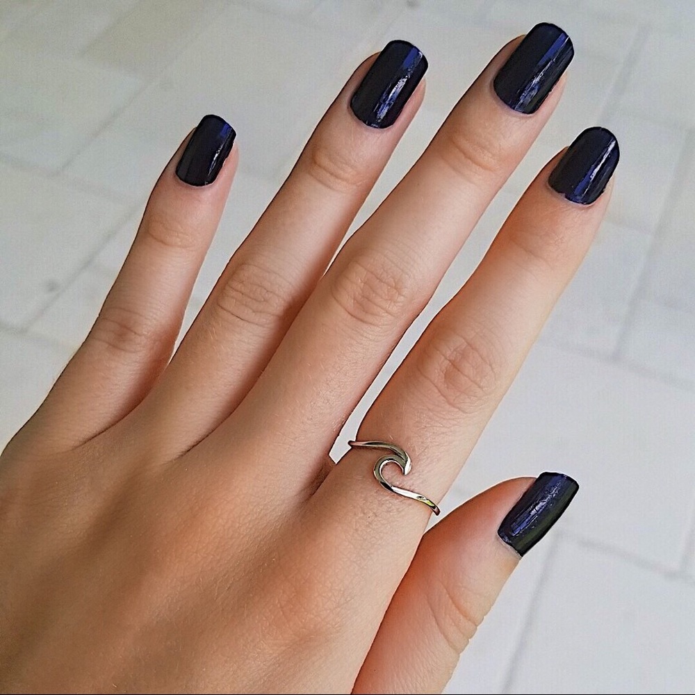Sterling Silver Ocean Wave Ring - Picture 2 of 5
